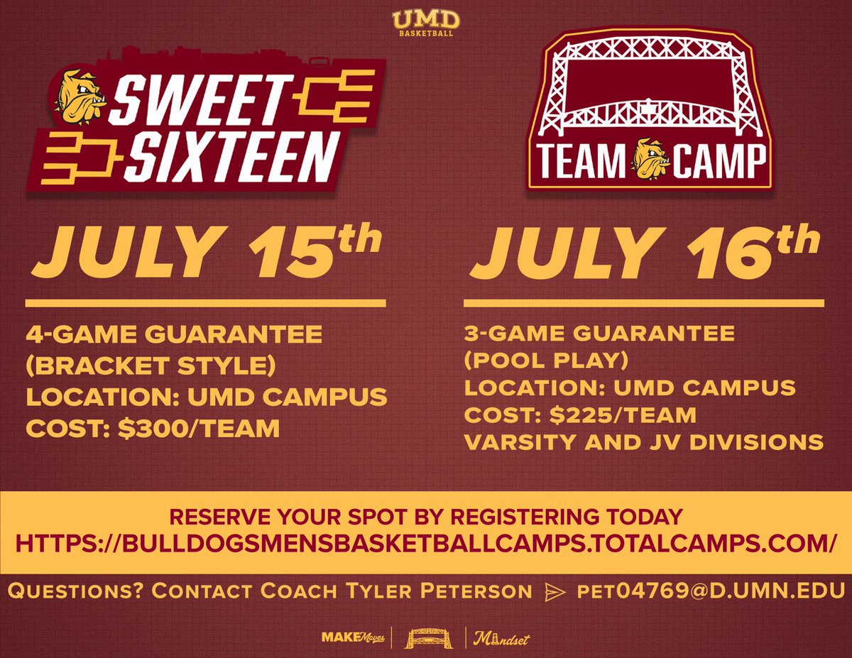 ATTENTION HS COACHES - Summer Team Camps are here! Great opportunities to compete in the city of Duluth this Summer! Spots are limited and starting to fill… Sign up today! 🔗: …ogsmensbasketballcamps.totalcamps.com/shop/EVENT#pro… #MakeMoves 🐶🏀