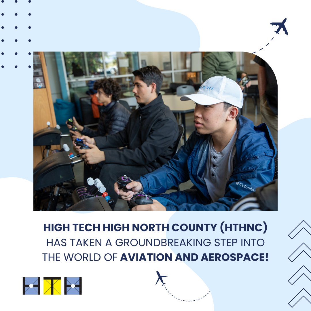 Sky-high aspirations: High Tech High North County, in partnership with the Aircraft Owners and Pilots Association, launched an innovative Aviation STEM program to prepare students for booming aviation careers. Read more : bit.ly/3UgwJnd