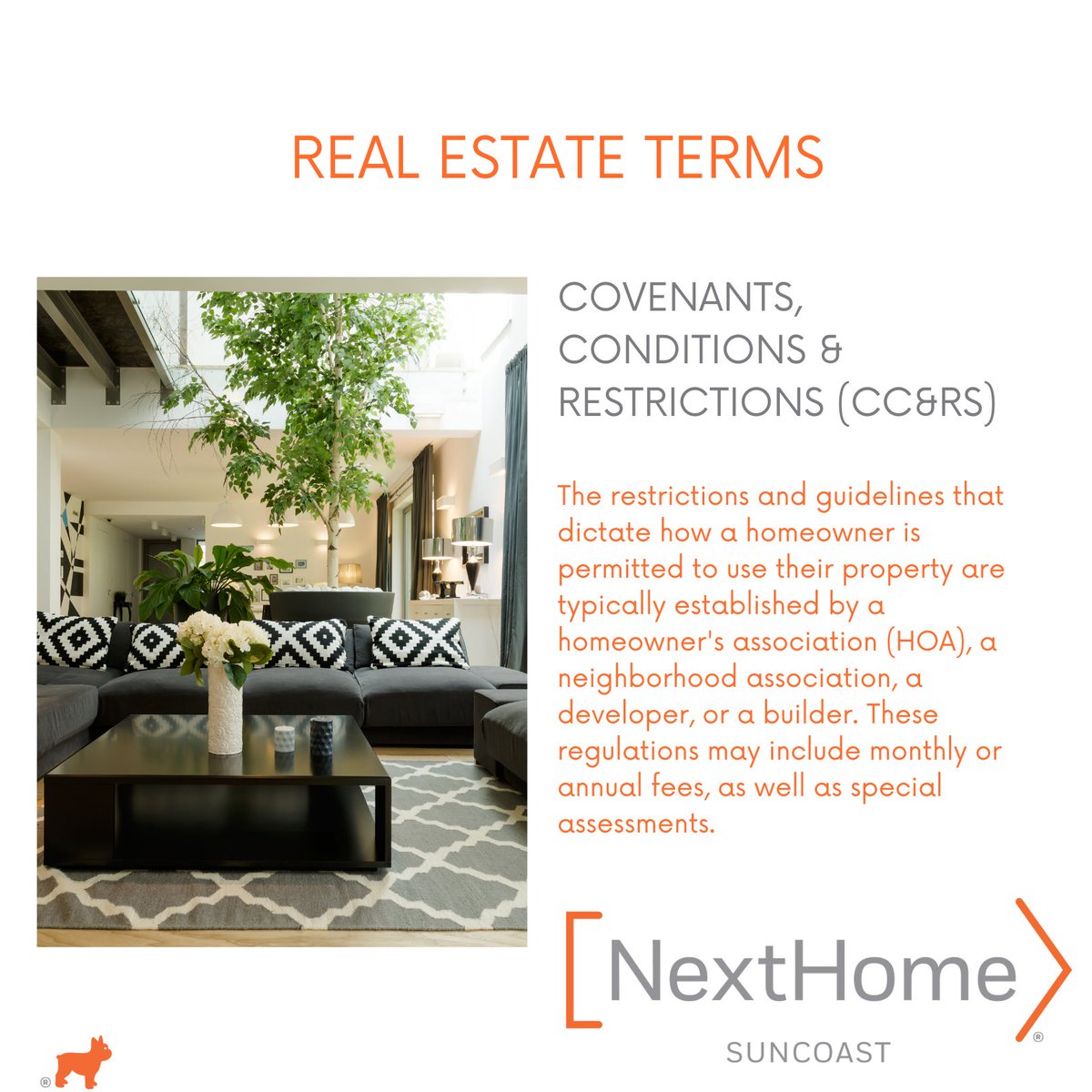 Dreaming of the perfect home? 🏡 Know your stuff with #RealEstateTerms! CC&Rs are the rules that keep your neighborhood looking good and running smooth. It's like a team playbook for where you live! 📚🌳 #KnowBeforeYouBuy #NextHomeSuncoast