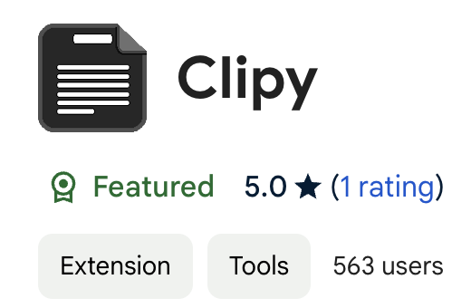 I just checked on how Clipy is doing on the Chrome Store and saw this! Never expected to see over 500 users!