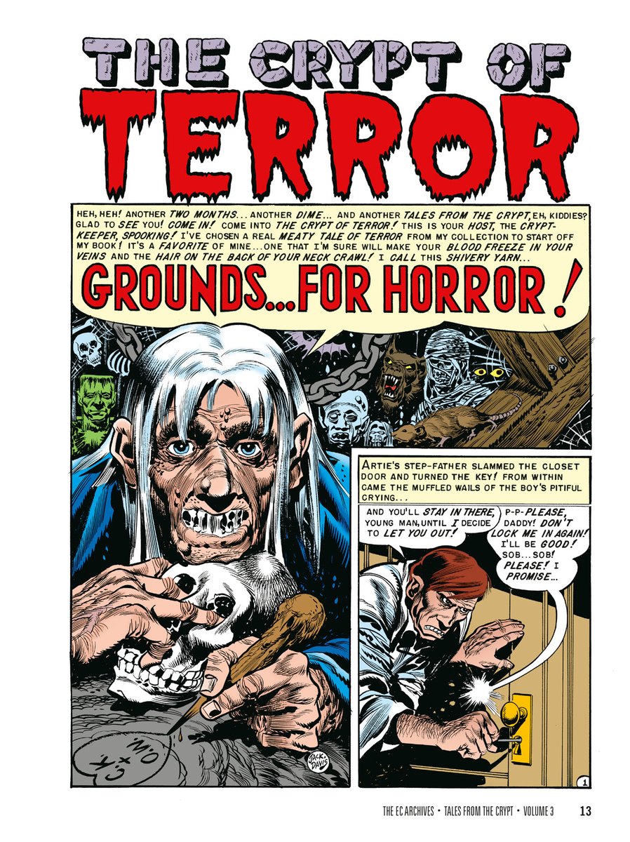 EC Archives: Tales From The Crypt Vol. 3 paperback edition is out now! Details: bit.ly/3Q6ymRV Vol. 3 of the complete collection tells classic tales of horror, murder, and the supernatural, by Al Feldstein, Jack Davis, Graham Ingels, Jack Kamen, more. @eccomics