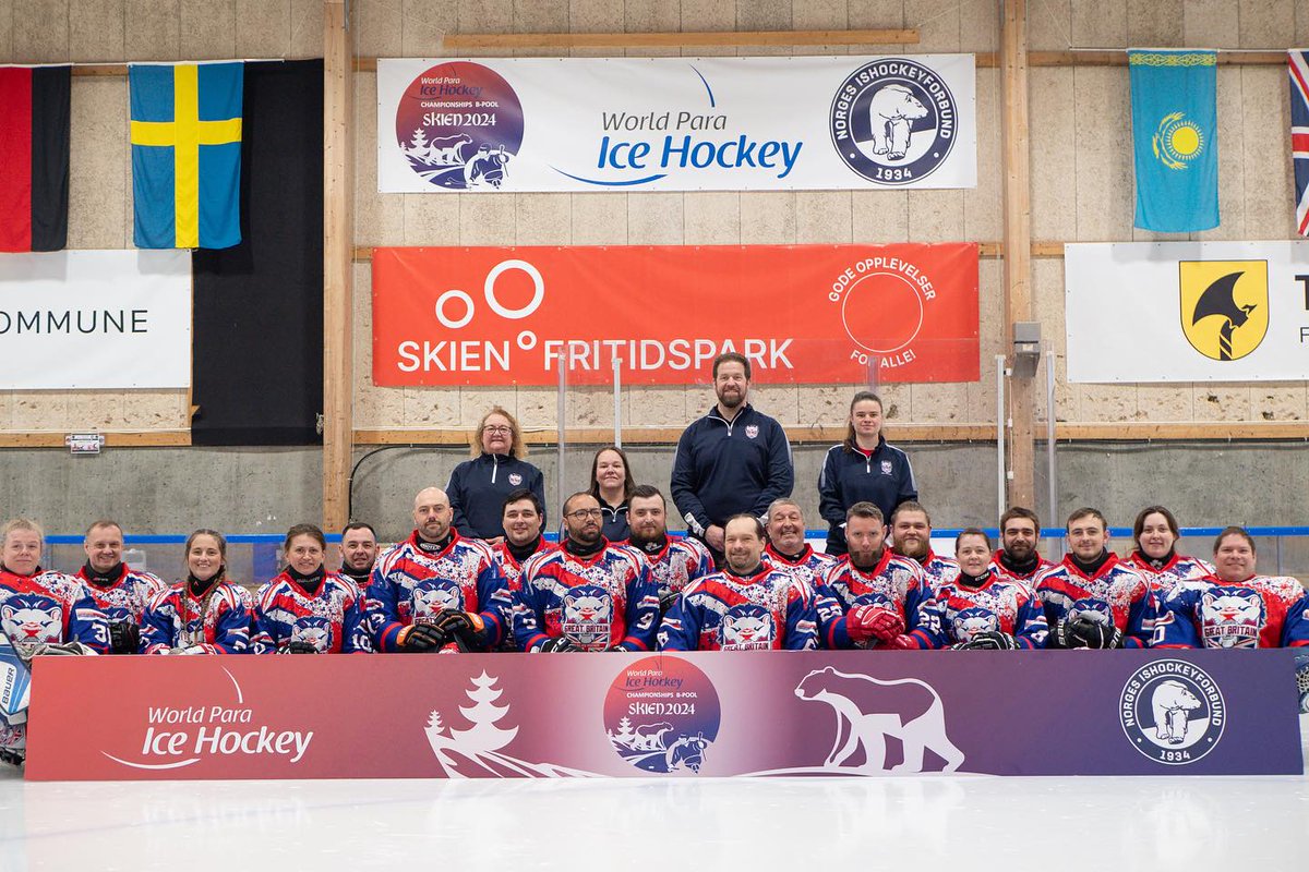 🇬🇧 Last week, @ParaIceHockeyGB travelled to Skien for the World Para Ice Hockey Championships B-Pool.

The team performed admirably throughout the event, and we'd like to congratulate them on their efforts in Norway - keep your heads held high, GB 👏

📸 @paraicehockey