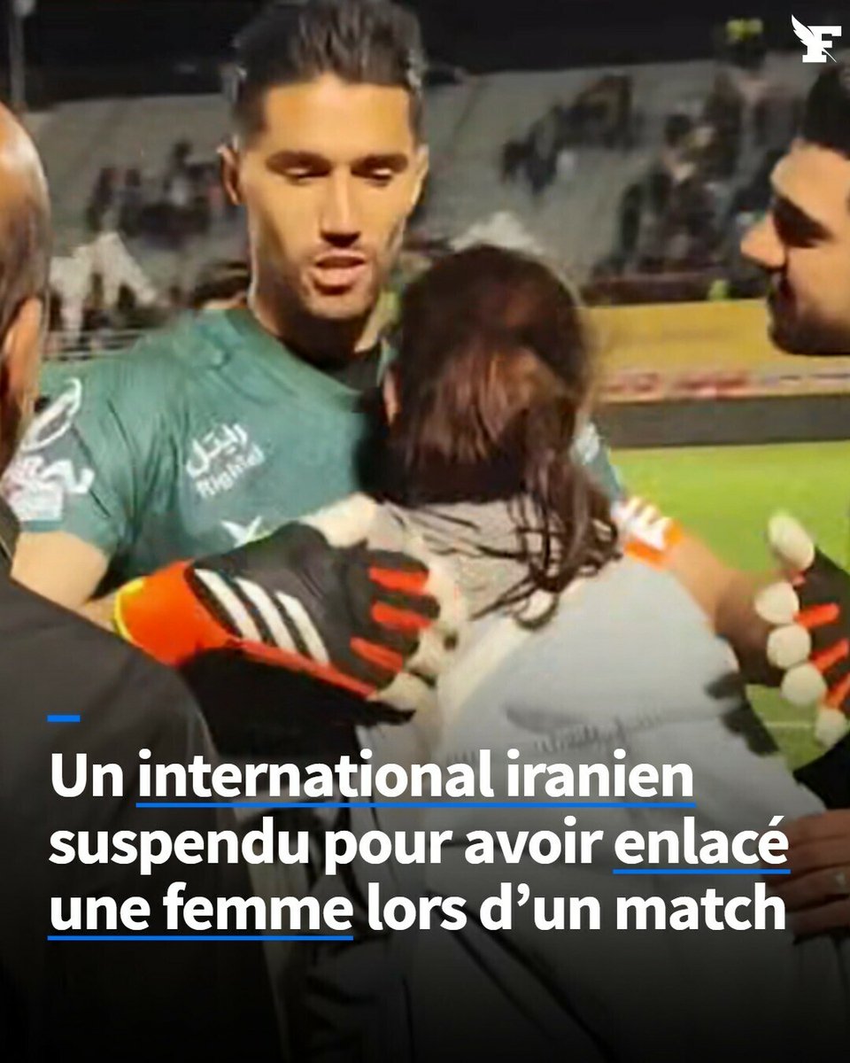 La République islamique interdit à un homme de toucher une femme hors du cercle familial. → lefigaro.fr/sports/footbal…