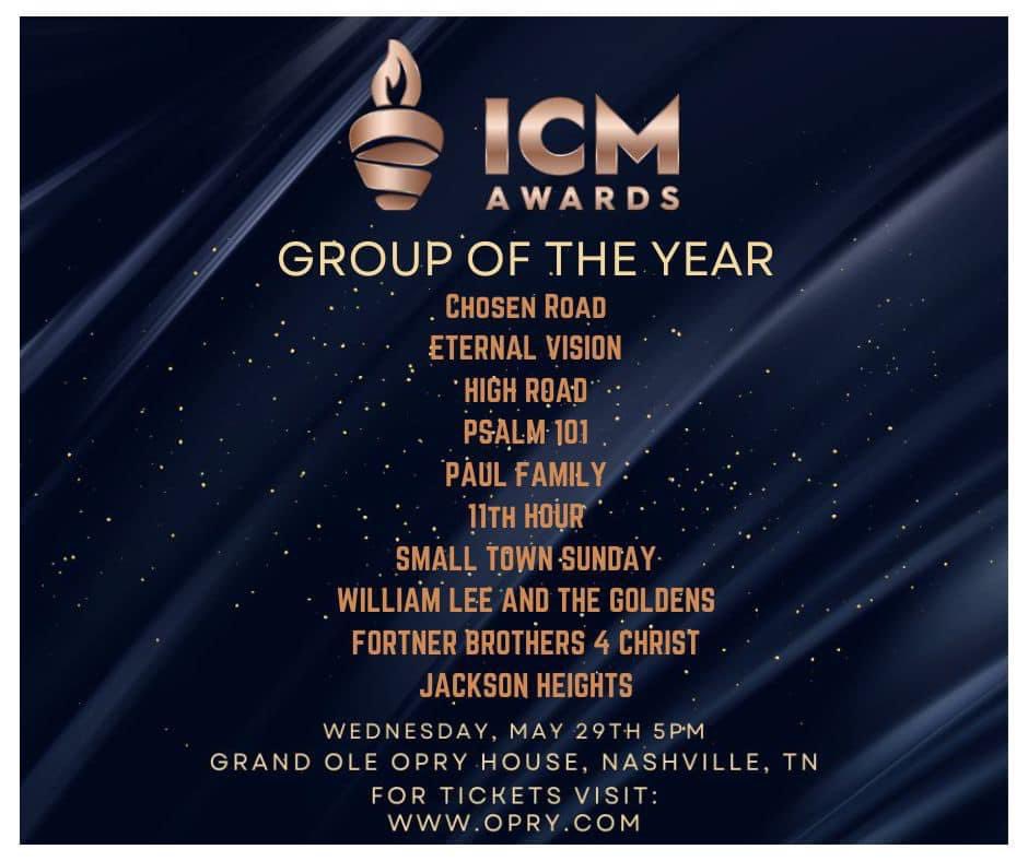 We're honored to be in good company as a nominee for the Inspirational Country Music Association's Group Of The Year. Please vote for us here: form.jotform.com/241128487794165
