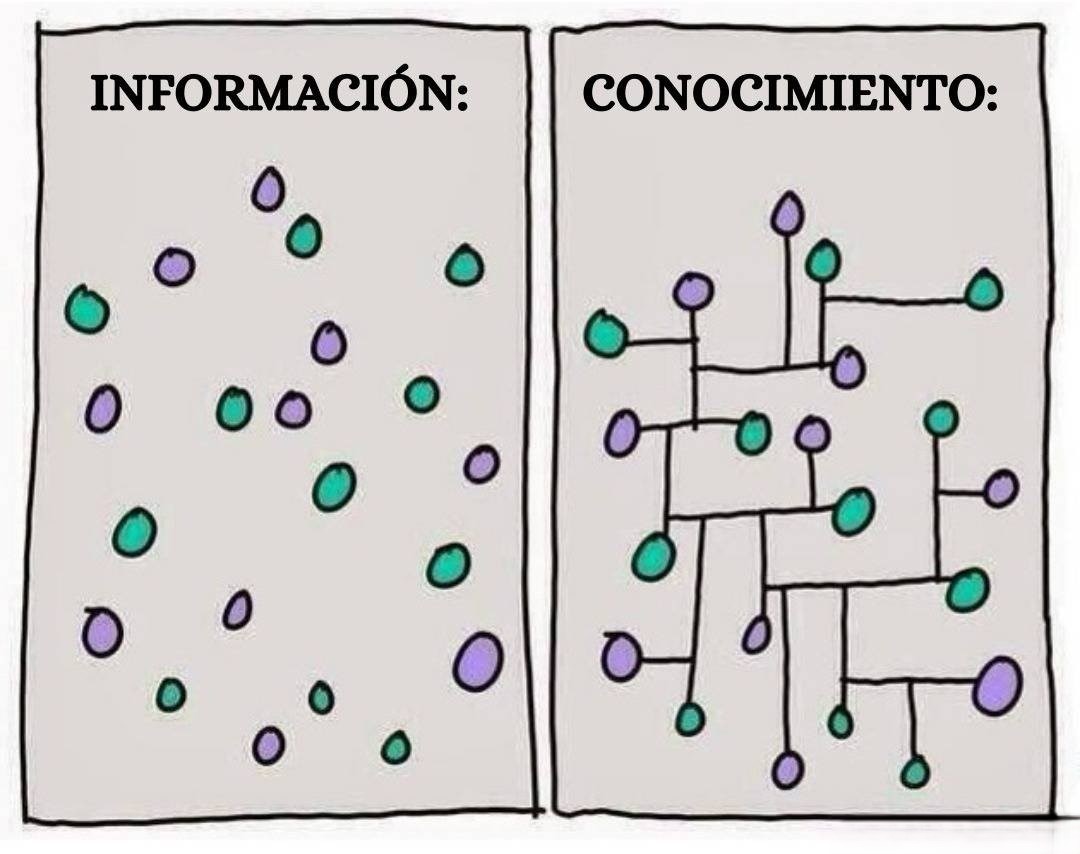 PropositoyVida's tweet image. La diferencia entre información y conocimiento:
