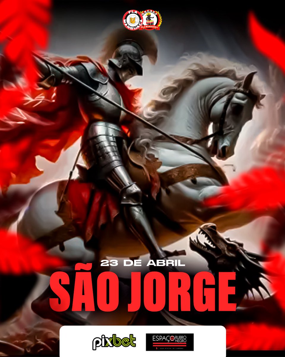 SALVE SÃO JORGE

São Jorge, vai na frente e abre caminho pra os filhos seus.

São Jorge, rogai por nós!

#DiaDeSãoJorge
#GRCSESFlaManguaça
#FlaManguaça