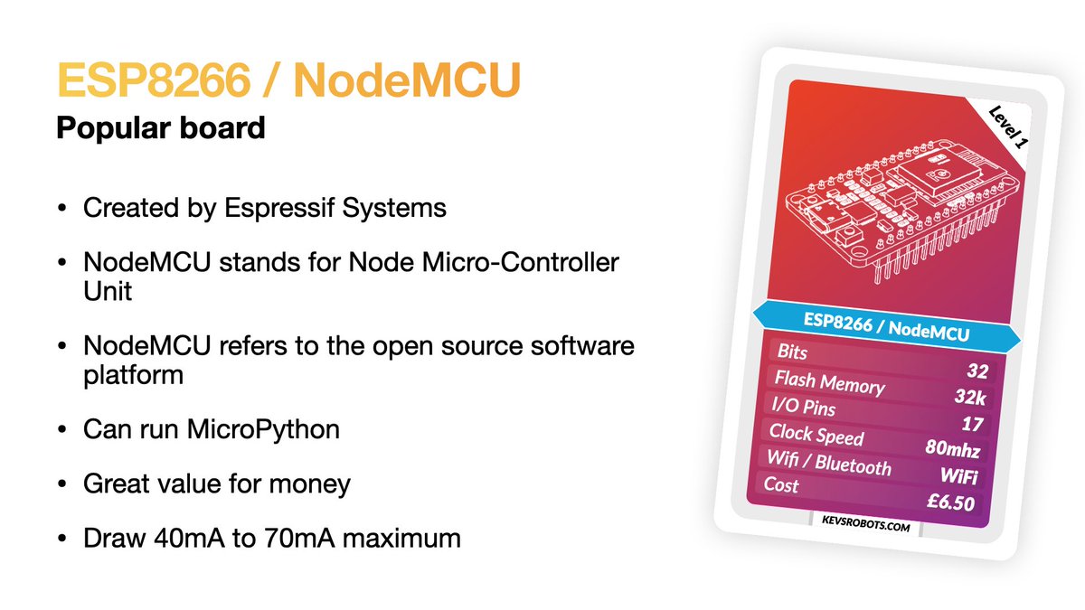 Let's Play MicroController Top Trumps: 5 - ESP8266 / NodeMCU #toptrumps #STEM #Robotics