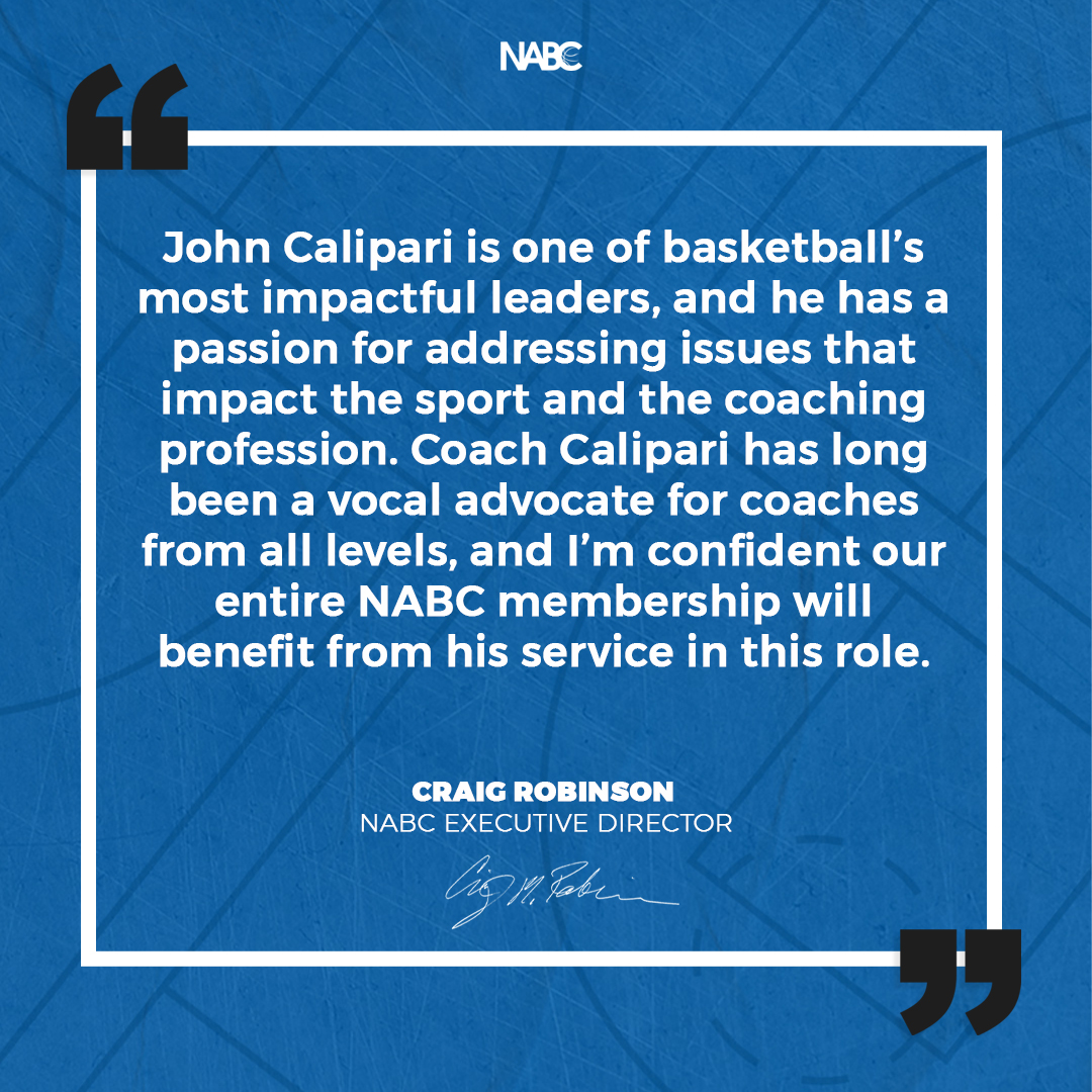 John Calipari's leadership as the 2024-25 NABC Board of Directors President will prove impactful for coaches from all levels of the sport.