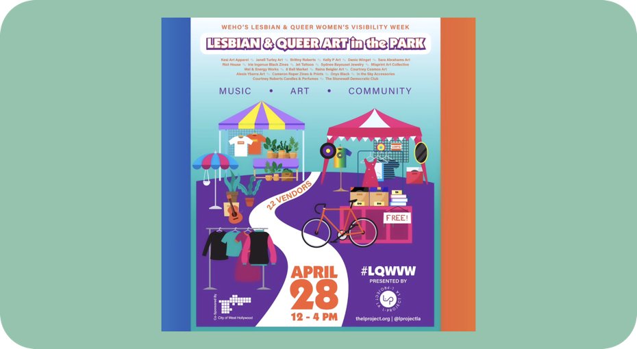 ourtownla's tweet photo. L-Project and WeHo City present Queer Art In The Park April 28 https://t.co/HAXgQYSFIS More LGBT events at https://t.co/kXu8OoyuMk Subscribe for weekly agendas via email. Like us on FB & Follow on Twitter @ourtownla @ILoveGayLA #lalgbt #nonprofit #ourtownla https://t.co/UGCzP3l7Ev
