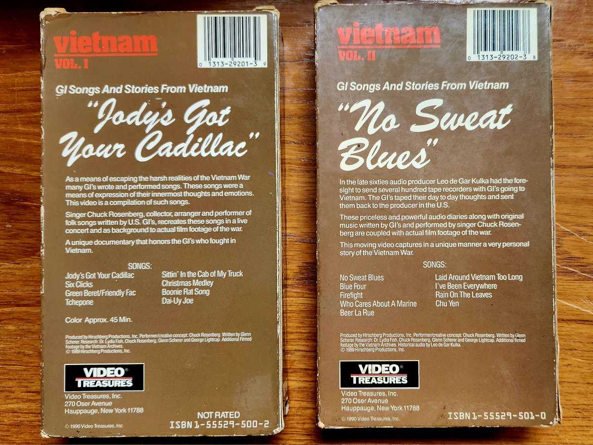 VietnamWarSongs's tweet photo. Two Vietnam War VHS tapes, "GI Songs and Stories From Vietnam" https://t.co/nQIuNvIiPh
