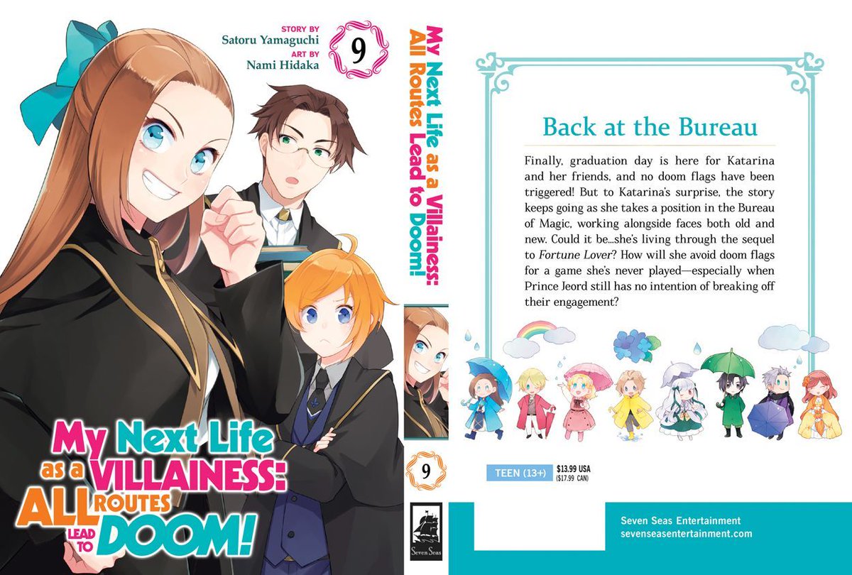 MY NEXT LIFE AS A VILLAINESS: ALL ROUTES LEAD TO DOOM! (MANGA) Vol. 9 Based on the hit light novels with an anime on @Crunchyroll—manga spin-off and #yuri/Girls' Love anthology both also from Seven Seas! Out today in print/digital! See RETAILERS section: sevenseasentertainment.com/books/my-next-…
