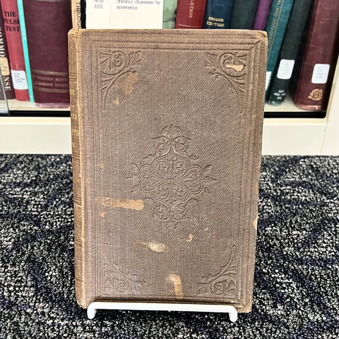 For #NationalBookDay, we're showcasing the oldest book in the Janse Library!

The Prevention and Cure of Many Chronic Diseases by Movements was originally published in 1851!

#Book #Books #Reading #Library #ExerciseTherapy