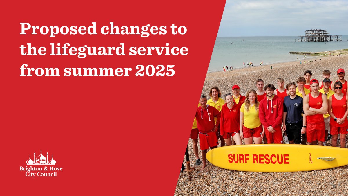 Lifeguards play a vital role in keeping our beaches safe 🚩 Councillors have agreed that we'll look at different ways the service can be delivered to ensure our staff are supported and beachgoers can continue to enjoy our seafront safely! Read more: ow.ly/N4Bv50RlWMP