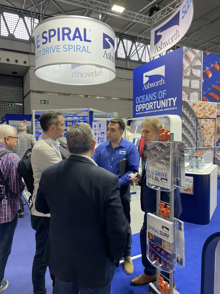 AshworthBros's tweet photo. What an amazing first day at The Global Seafood Expo in Barcelona! We'll be back tomorrow, just follow the waves of visitors to Stand 3PP601 🌊🦀🦐🐟
#SEG24 #biere #exactastack #posidrive #ashworthbelts https://t.co/pmUJKONB5l