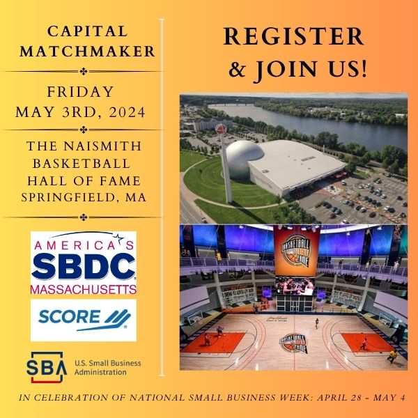 Next week, we'll be in Springfield, MA, for the Capital &amp; Resource Networking Matchmaker event at the Basketball Hall of Fame. Register here today: bit.ly/springfieldres… See you there!