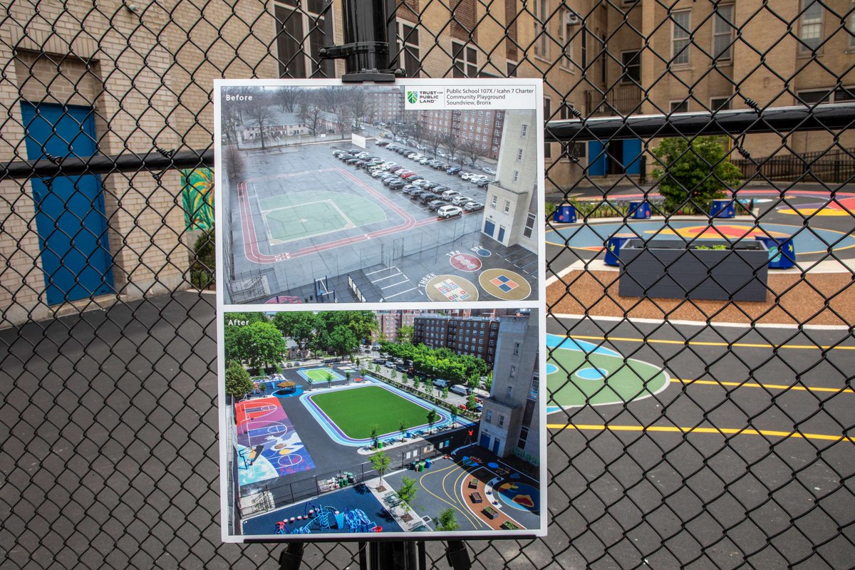 In partnership with @tpl_org, we are excited to announce the construction of five new #GreenInfrastructure playgrounds that will reduce neighborhood flooding, improve the health of our waterways, AND provide updated green space for their communities: on.nyc.gov/3xNMhpG