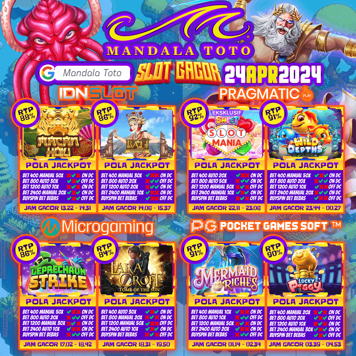 INFO BOCORAN SELAMA 24 APRIL 2024 POLA RTP SLOT GACOR PASTI BANJIR SCATTER AUTO MENANG MAIN PAGI INI

DAFTAR MANDALATOTO SEKARANG❗
heylink.me/linkgacor-10k