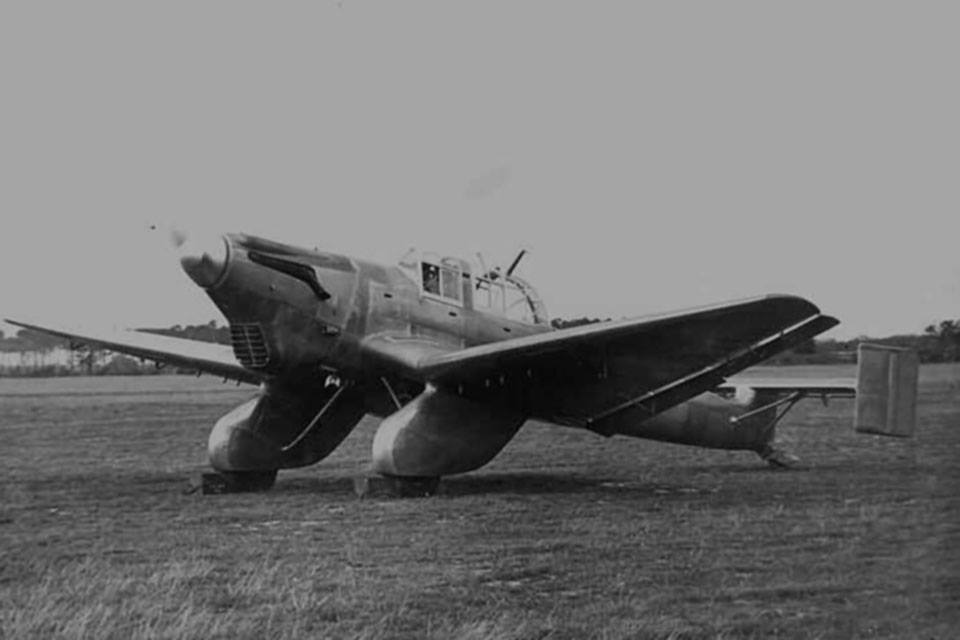 24 January 1936. The prototype Junkers Ju 87 V1, fitted with a pair of vertical fins. After recovery from tail section oscillation during medium-angle test dive, the tail collapsed. The Ju87 entered an inverted spin and crashed killing Willhelm ‘Willy’ Neuenhofen.
