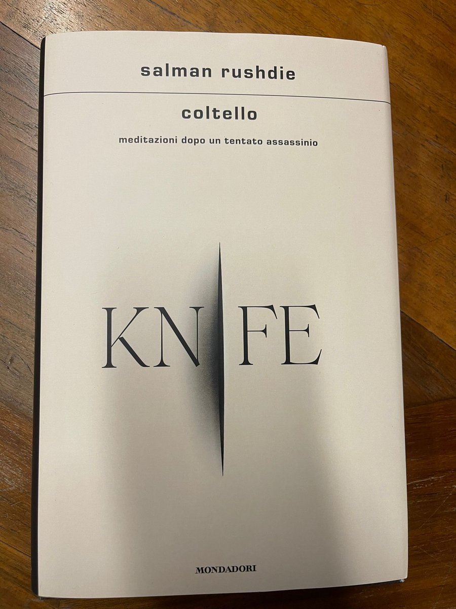 Il libro di oggi:
📓Knife - Salman Rushdie
#leggere #libridellacultura #23aprile #cultura #librodelgiorno #giornatamondialedellibro