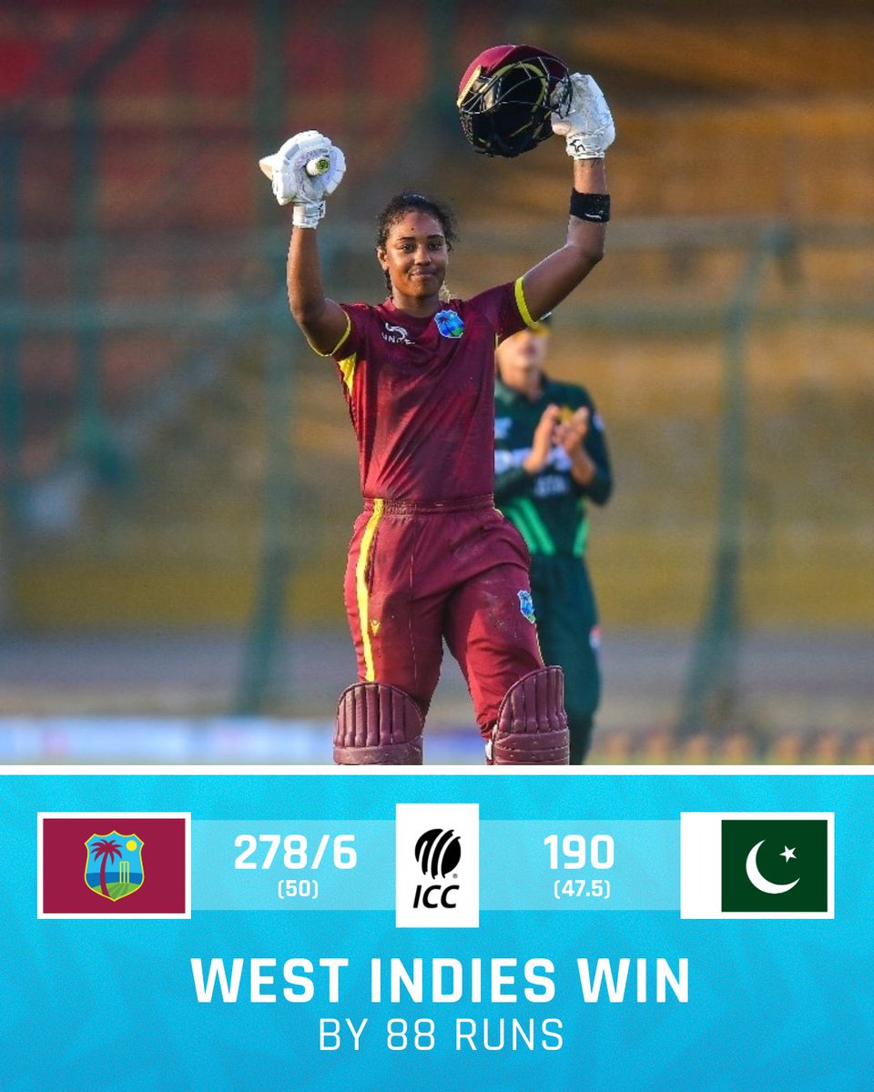 Hayley Matthews' hundred leads West Indies to a comprehensive 3-0 series win 👏 #PAKvWI | 📝: bit.ly/44dW5FB