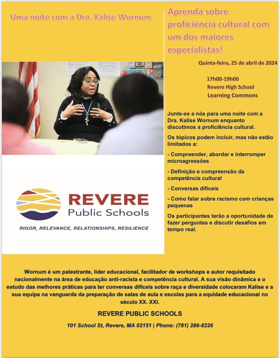 CynthiaRHSma's tweet photo. Greetings Garfield Families,
Join us for an evening with Dr. Wornum as we discuss cultural proficiency. https://t.co/GjgcnQVDgW
