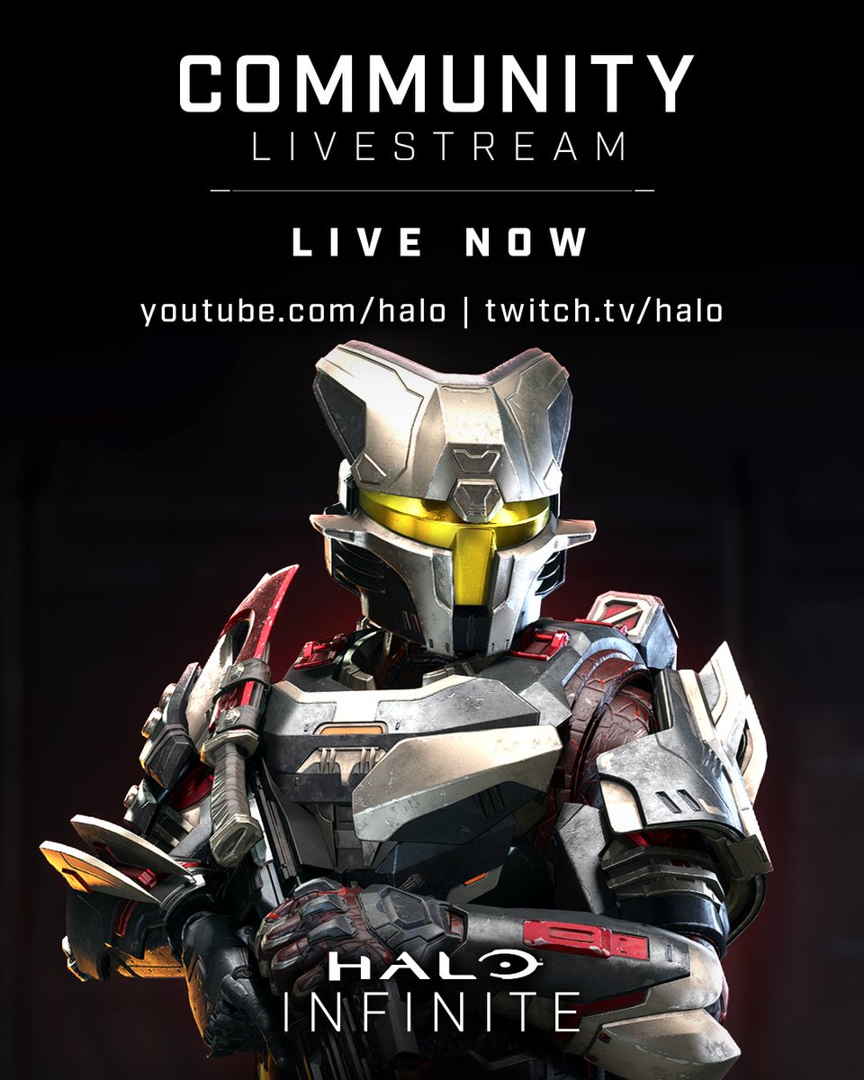 We’re live now! Tune in for the Community Livestream 🔥 Where we dive into Halo Infinite's next free update dropping on April 30, and unveiling Operation: Banished Honor. 🟣 twitch.tv/Halo 🔴 youtube.com/Halo/live
