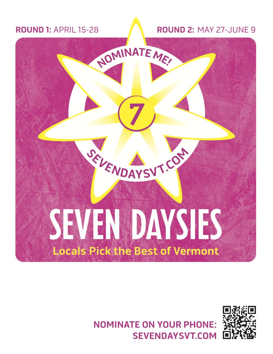 Seven Daysies are back! Be sure to vote for "Mel Allen 106.7 WIZN" for Best Local Radio Personality at ballot.sevendaysvt.com/culture/best-l…