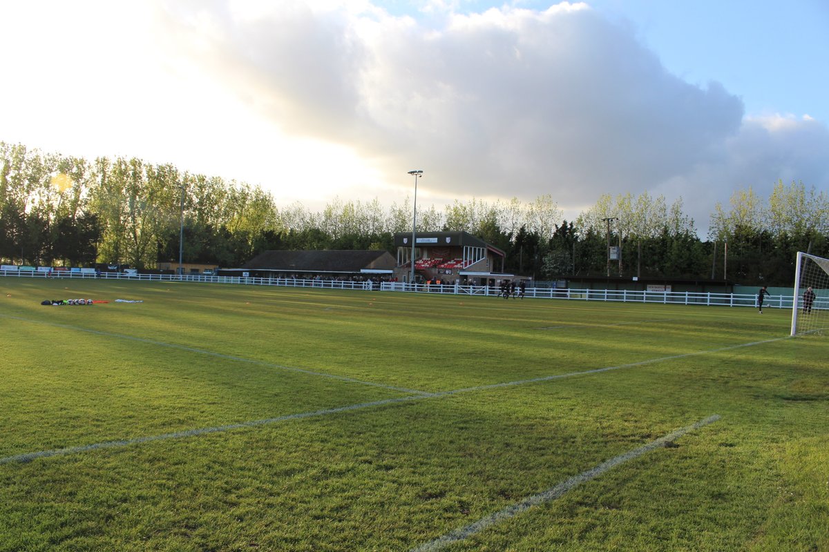 ⚽️The scene is set and the players are warming up here at @ElyCityFC for the @CambsFA Invitational Cup final. Come on City!!