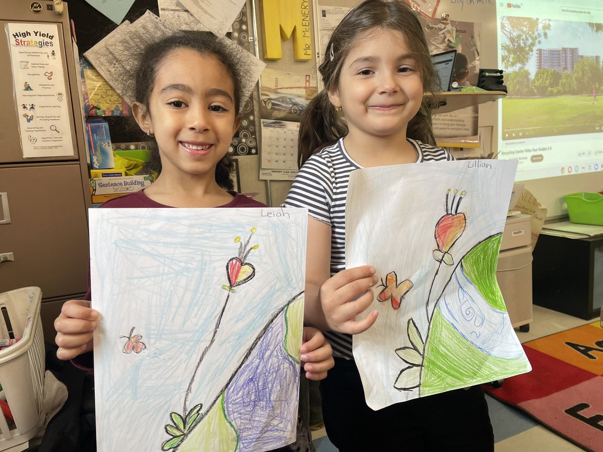MarkMcEnery's tweet photo. Today we followed Indigenous Artist, Mr. Moses Lunham in creating a beautiful spring scene for Earth Week. @JohnApostleOCSB https://t.co/89YLycBcA7