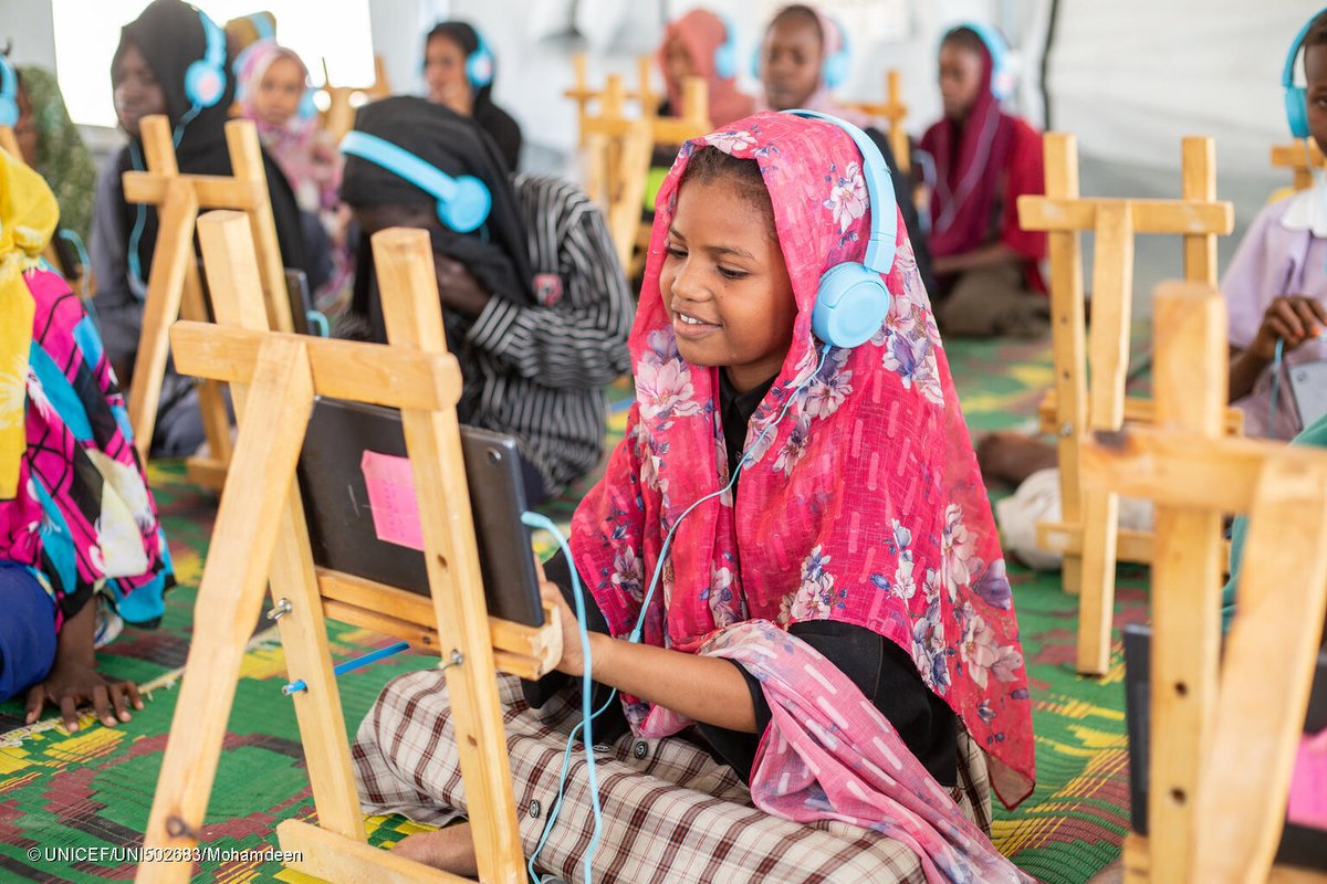 9 out of 10 schools are closed in #Sudan because of the conflict. When crises disrupt education, children's futures are at risk. Through UNICEF’s #LearningPassport, displaced children in Sudan & those across the border can continue learning. Learn more: bit.ly/4aQopjN