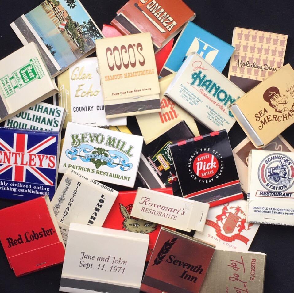 pattietierney's tweet photo. Finding a stash of matchbooks at my dad’s house was like opening a time capsule. #Matchbooks #Restaurants #StLouisMetro https://t.co/XE3vyJlyBT