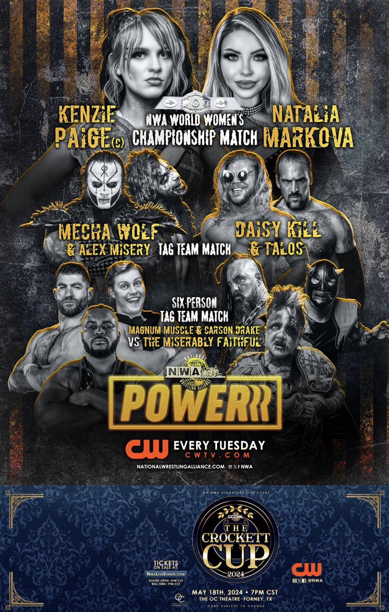 #NWAPowerrr ▪️New Episode Available Now ▪️The CW App 🏟️ Crockett Cup - May 18th - Forney, Texas #NWA #wrestling #wwenxt #wweraw #aewdynamite @MarsheRockett @TheGlamazonPDM @Karnage312