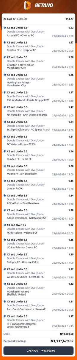 Here’s another 100 odds on BETANO Code: 1Z9A5868 Register here: bit.ly/4cr1tcd Promo code: CINDY Play responsibly (+18) ✍🏻