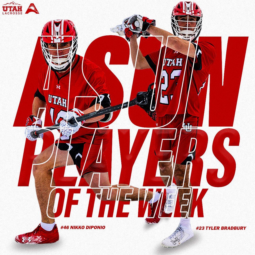 Swept the @ASUNSports weekly awards 🙌 🔴 @t_bradbury23 earns Offensive Player of the Week 🔴 @NikkoDiPonio named Defensive Player of the Week utahutes.com/news/2024/4/23…