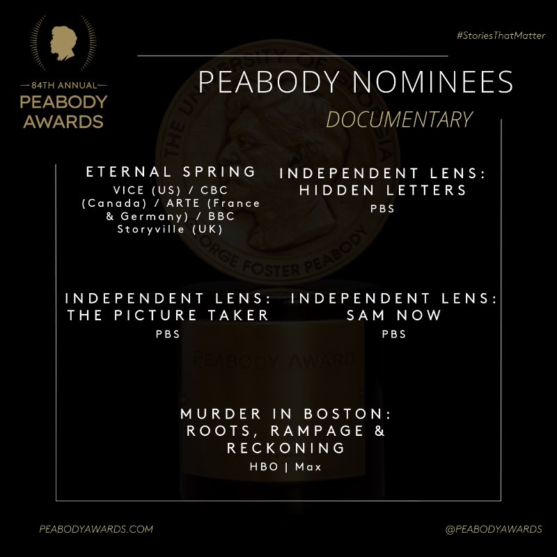 SamNowMovie's tweet image. Thank you so much for this honor! 
@PeabodyAwards @IndependentLens @PBS @ITVSIndies