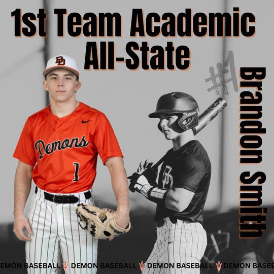 DEMON_HARDBALL's tweet photo. Congratulations to Brodie Robinson, Brandon Smith, and Angel Molina for being selected to the 2024 THSCA Academic All-state Team. https://t.co/UBwTKjzMAe