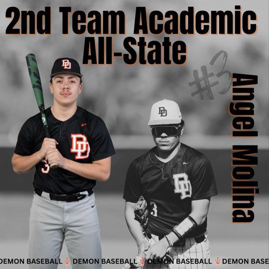 DEMON_HARDBALL's tweet photo. Congratulations to Brodie Robinson, Brandon Smith, and Angel Molina for being selected to the 2024 THSCA Academic All-state Team. https://t.co/UBwTKjzMAe