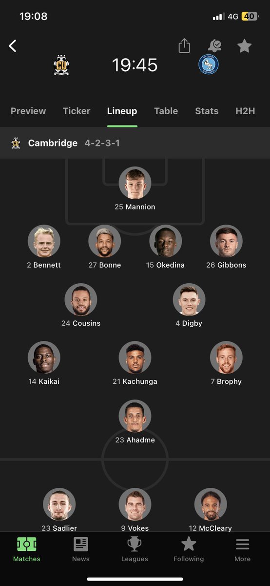 I don’t think Bonne is gonna be at centre half somehow 🤣 #camutd