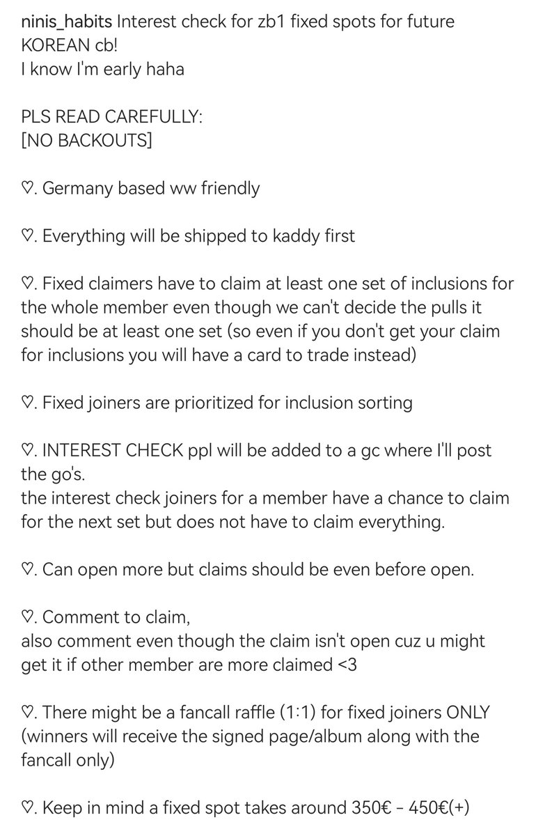 lane_laurajane's tweet photo. Please DM me or @jeong7jun if you're interested!!
π Based in Germany, ww friendly
#wts #ZB1 #wtszb1 #wtt #wttzb1 #ZEROBASEONE #Matthew #wtsMatthew #wttmatthew #Matthewfixed #fixedspot #go #zb1go #ZEROBASEONEgo #zb1wts #zb1wts #ZEROBASEONEwts #ZEROBASEONEwtt #ZB1Matthew https://t.co/2XuGiY3oCM