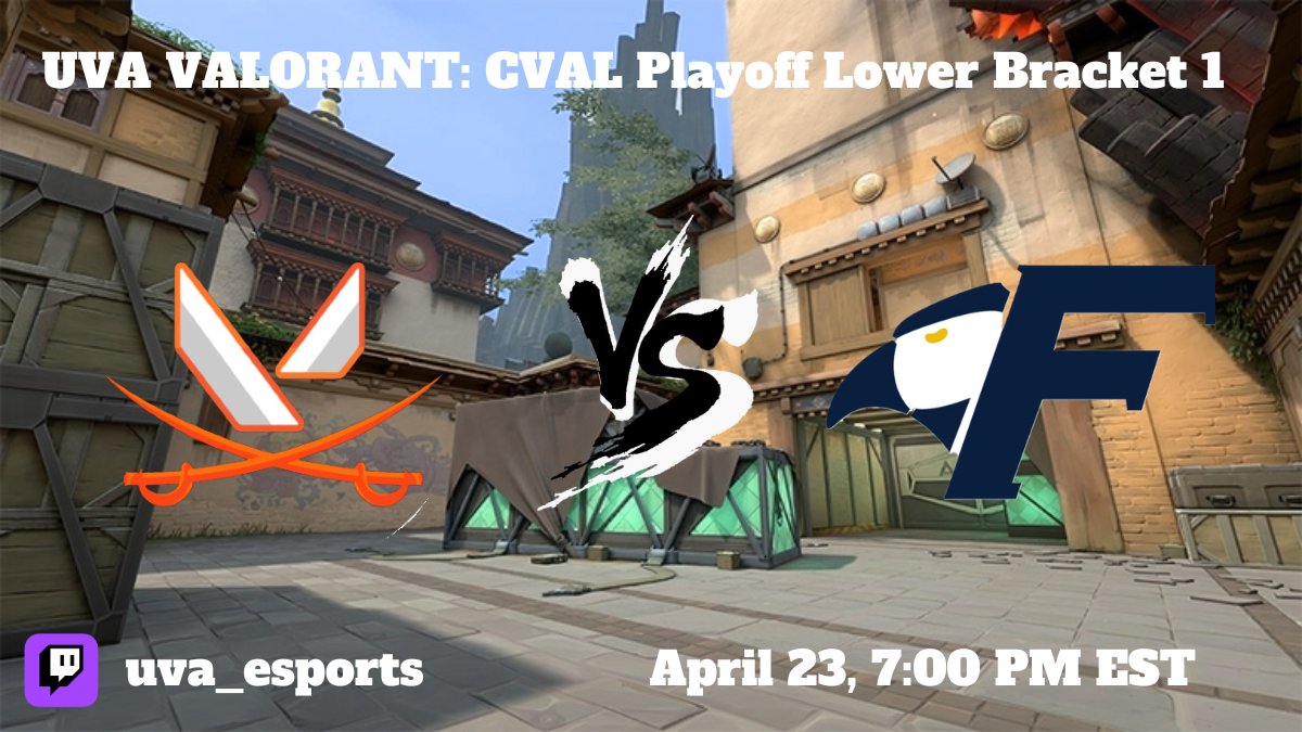 🚨ELIMINATION MATCH🚨

It's almost time for our Lower Bracket run! We kick things off versus <a href="/Fisher_Esports/">Fisher Esports</a> Tea Party at 7pm EST tonight! Winner gets to play next weekend, loser is out at 7-8th place.

twitch.tv/uva_esports (3 min delay)