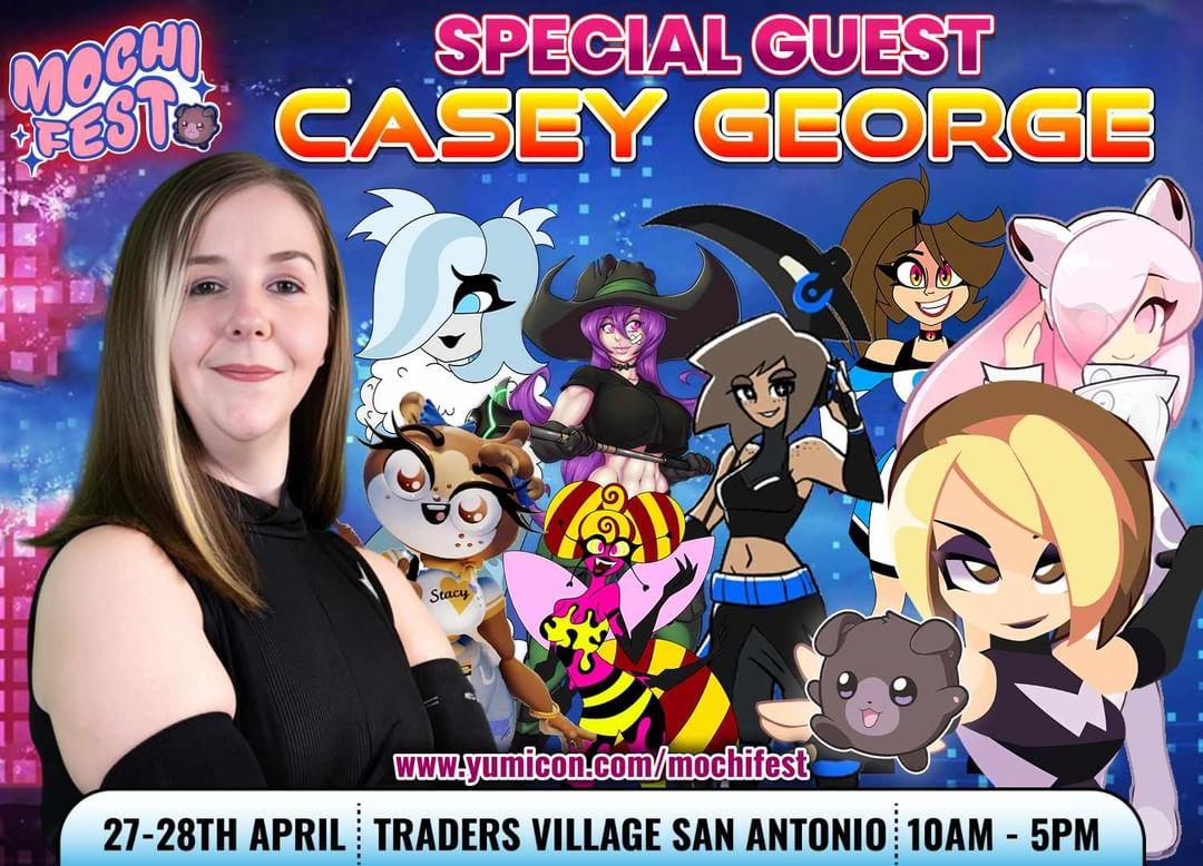 ⚡️CONVENTION APPEARANCE💜
Very excited to announce that I'll be in San Antonio TX for <a href="/YUMICONx/">YUMiCON</a> Mochifest/Pokefest at Trader's Village! 
Come see me and the other amazing voice talent. Get a signed print, some of my merch, or a photo! 💜⚡️