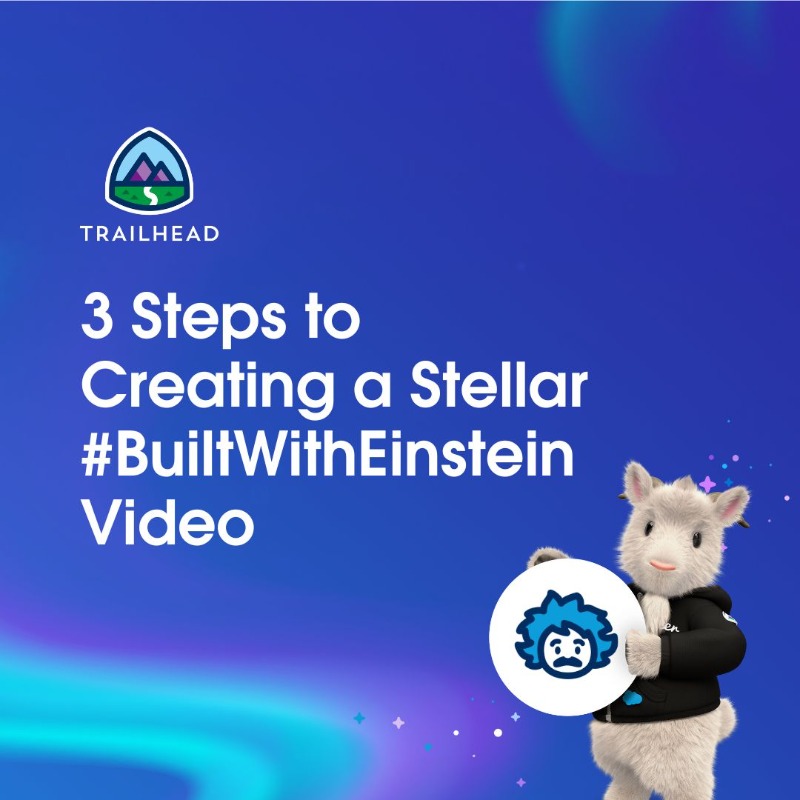 SalesforceAdmns's tweet photo. 🤖 Eager to participate in the #BuiltWithEinstein Quest but unsure how to get started? We've got you covered! 

Follow these three essential steps to craft a standout video showcasing your AI innovation.

Rise to the challenge: https://t.co/eA5sLtEWWy