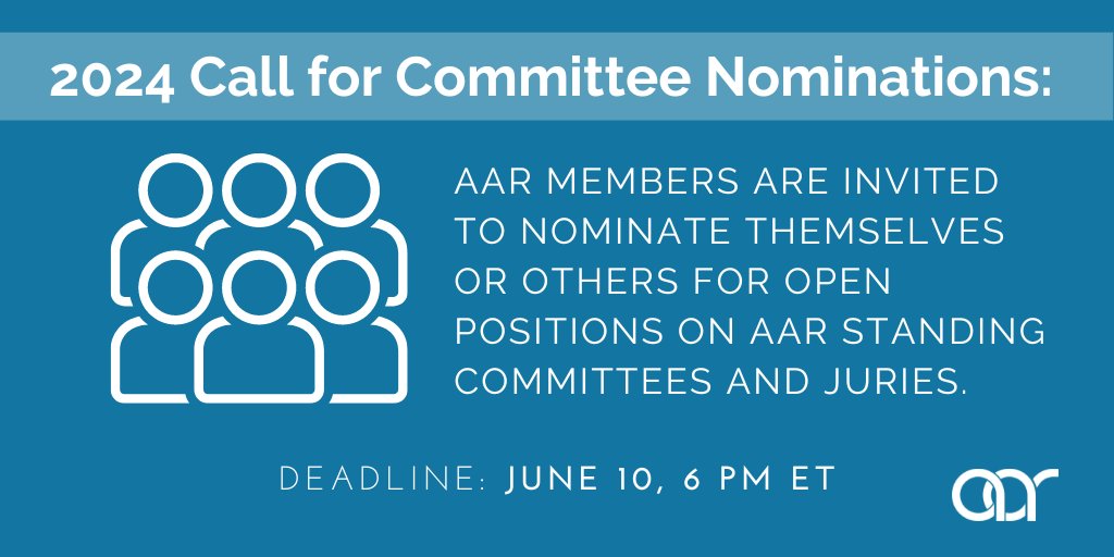 Our 2024 call for committee and jury nominations is now open! Take a look at which committees and juries have open positions and nominate yourself or someone else by June 10, 2024: ow.ly/civ950RaLWm