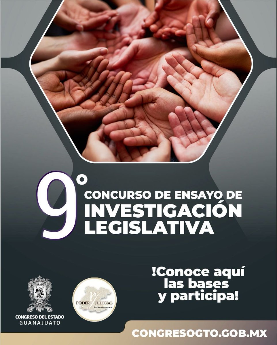 RanchoLaCumbre's tweet photo. El @CongresoGto te invita a participar en la #Convocatoria 📢 del 9° Concurso de Ensayo de Investigación Legislativa! 
📝📚 
🗓️ Tienes hasta el 10 de mayo.     

Más detalles 👉🏼 https://t.co/B9PAkAGxDW https://t.co/wRwtIeasfZ