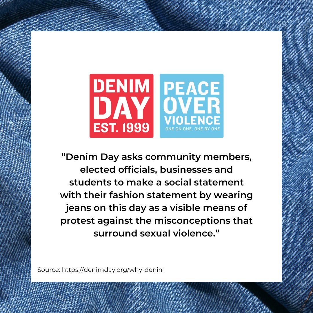 There is no excuse and never an invitation to rape.   

#DenimDay 👖
#EndSexualViolence 
#SexualViolenceEndsWithAllOfUs

@PeaceOvrViolnce