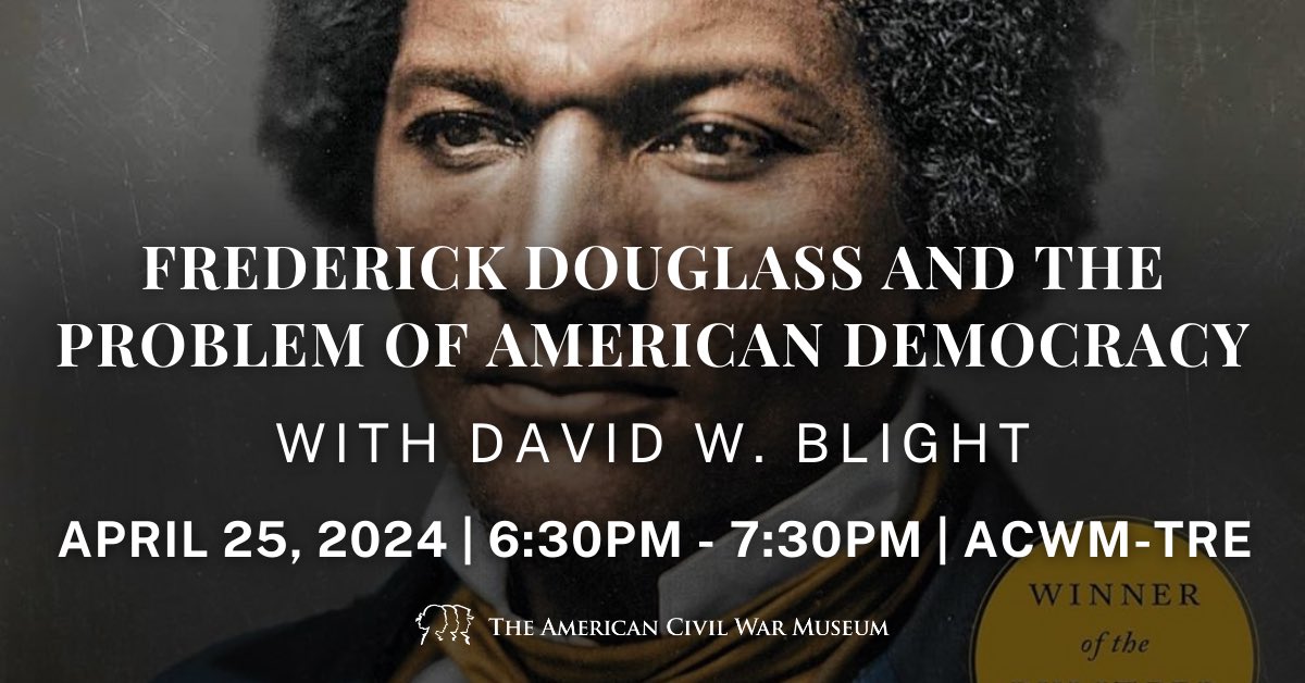 @HistoryFrog @ThingLink_EDU @FordsEdu @FirstAveMS I am going to hear @davidwblight1 Blight talk about Douglass @ACWMuseum this week!