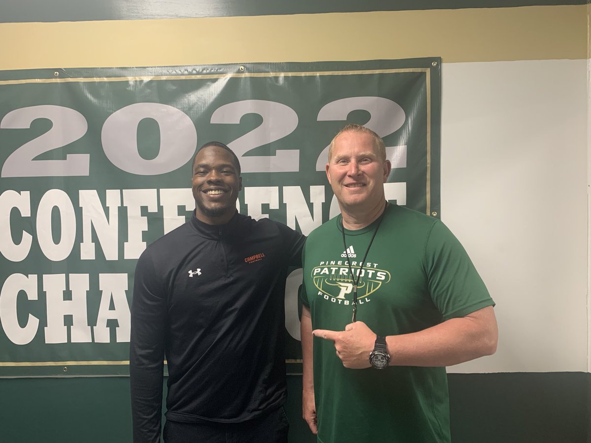 Had a blast at Pinecrest High School great talking ball with Coach Eddins and his staff. First class coach and program! #RollHumps #FightAsOne 🐪