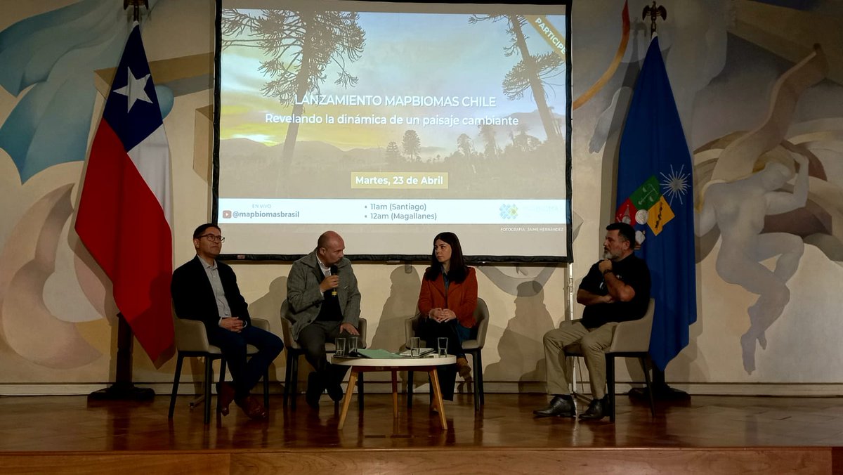 ✅️ Monitoreo de cobertura y uso de suelo. Director ejecutivo de #CONAF @clittle_conaf expuso en panel de expertos, durante el lanzamiento de plataforma Mapbiomas Chile, que destaca la dinámica cambiante de los ecosistemas y paisaje 🌳🌱