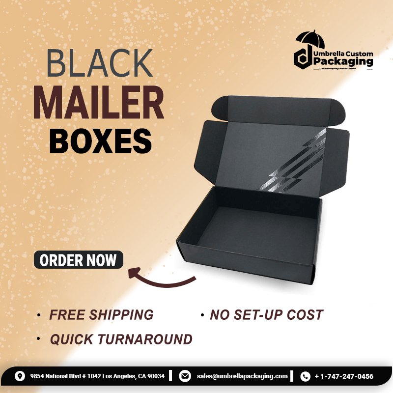 umbrellapack's tweet image. Optimize Your Shipping with Black Mailer Boxes by Umbrella Custom Packaging.
Order online at umbrellapackaging.com and get your boxes with free delivery at your doorstep.
#custompackaginglosangeles  #CardboardBoxes #mailerpackaging #shippingworldwide #blackmailerboxes