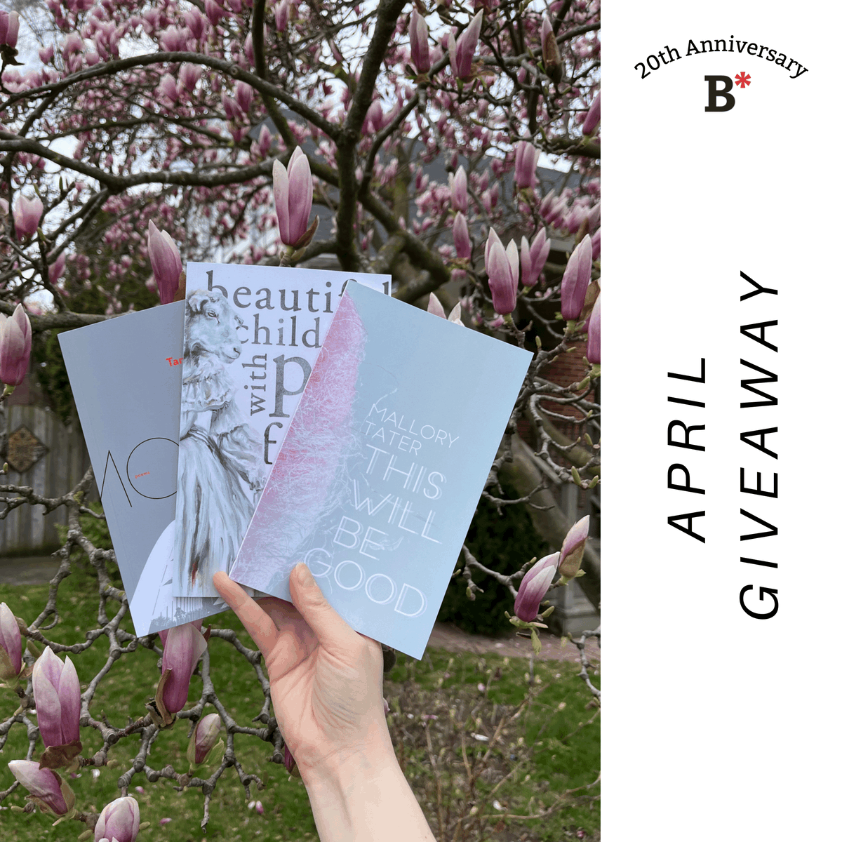 ICYMI, this year marks Book*hug's 20th anniversary. As part of our ongoing celebrations, we'll host a monthly book giveaway!
The contest is open now and runs until April 30. We will announce the winner on May 1.
ENTER HERE: bookhugpress.ca/enter-for-your…
